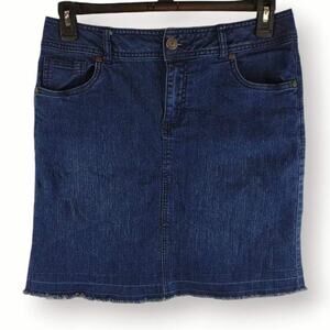 CATO Women's Denim Mini Skirt Medium Distressed